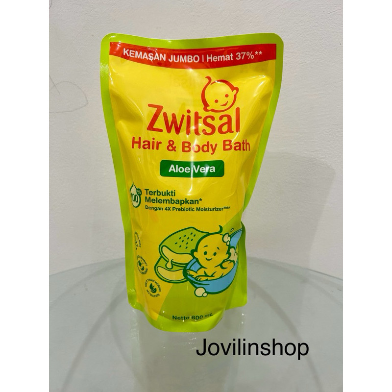 ZWITSAL BABY BATH HAIR & BODY ALOE VERA-SABUN MANDI BABY 600ML