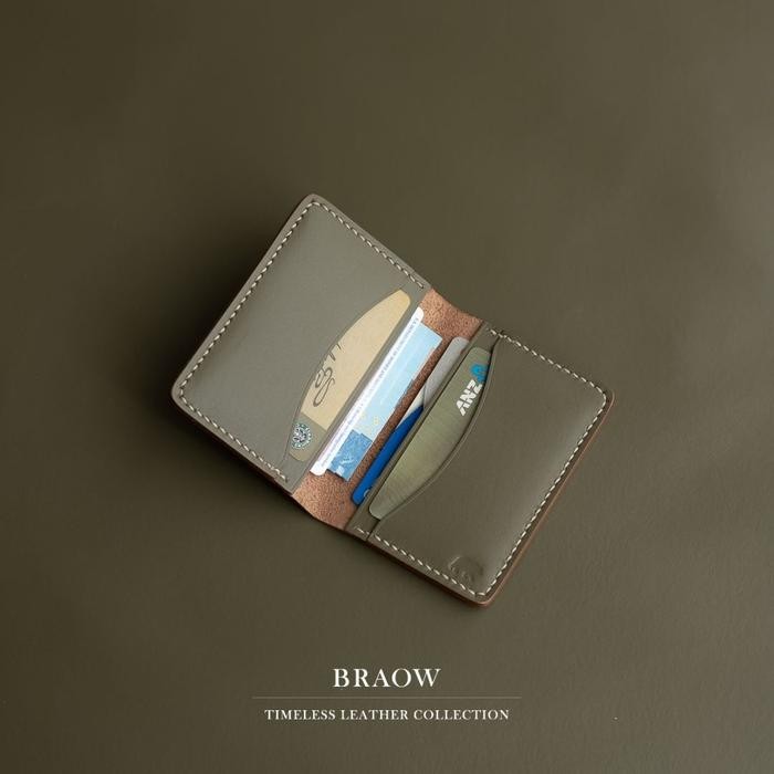 

Braow Goods Classic Card Holder Olive, Dompet Kartu Handmade