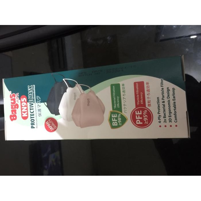 BAGUS KN95 PROTECTIVE MASK 4PLY / MASKER MEDIS KF94/3D ISI 20PCS NEW