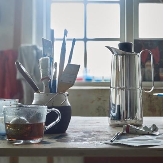 Termos Air Panas/Air Dingin Motif Modern Dg Gagang Anti Karat 1,2Liter