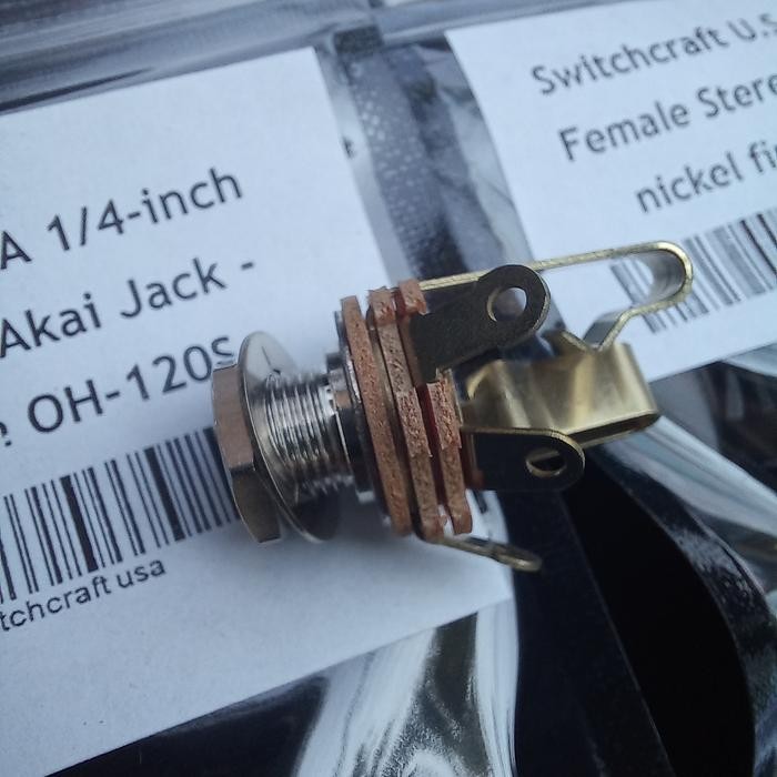 TERBARU Jack Switchcraft Gitar Mono/Stereo Original - untuk Pickup Aktif/Pasif