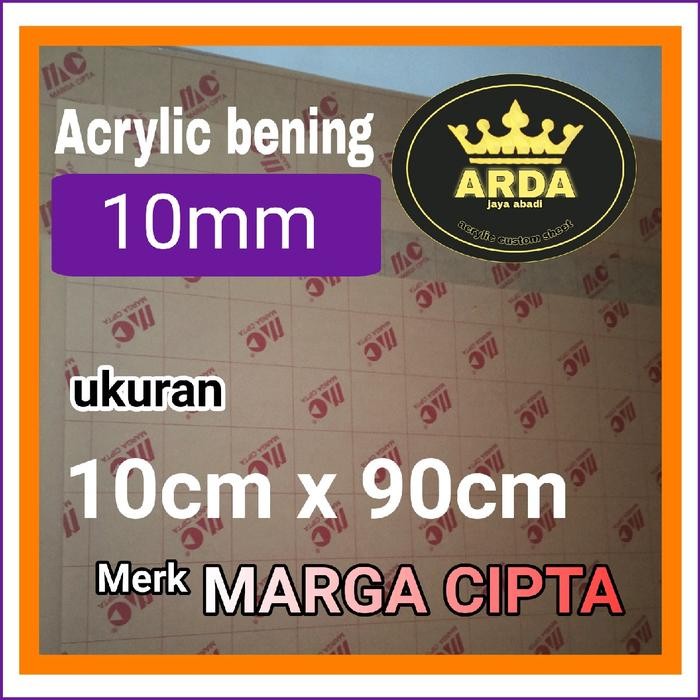 

Akrilik 10mm bening 10 x 90 akrilik lembaran marga cipta acrylic sheet Paper Stationery
