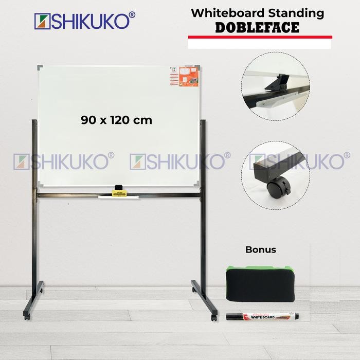

PAPAN TULIS DUA SISI WHITEBOARD STANDING DOUBLE FACE 90 X 120
