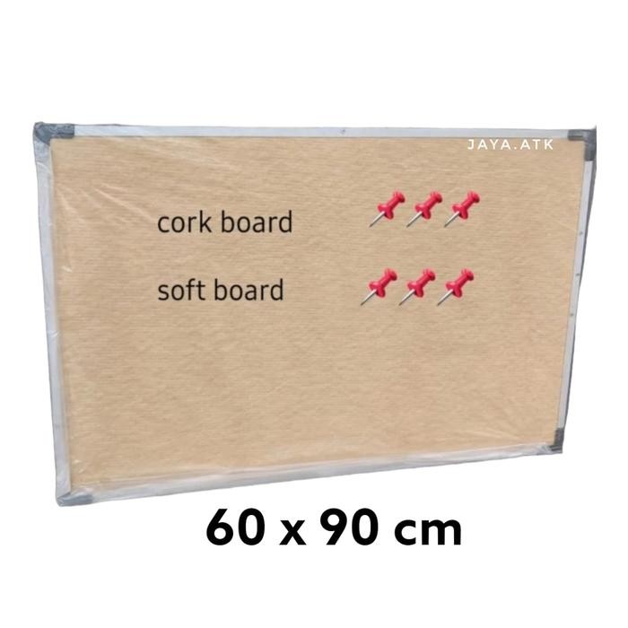 

PAPAN TULIS SOFT BOARD PAPAN MADING GANTUNG 60 X 90 CM PIN BOARD