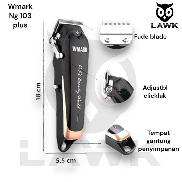 wmark ng-103 plus alat mesin cukur rambut profesional wmark 2025b wmark 103 wmark 108 transparant