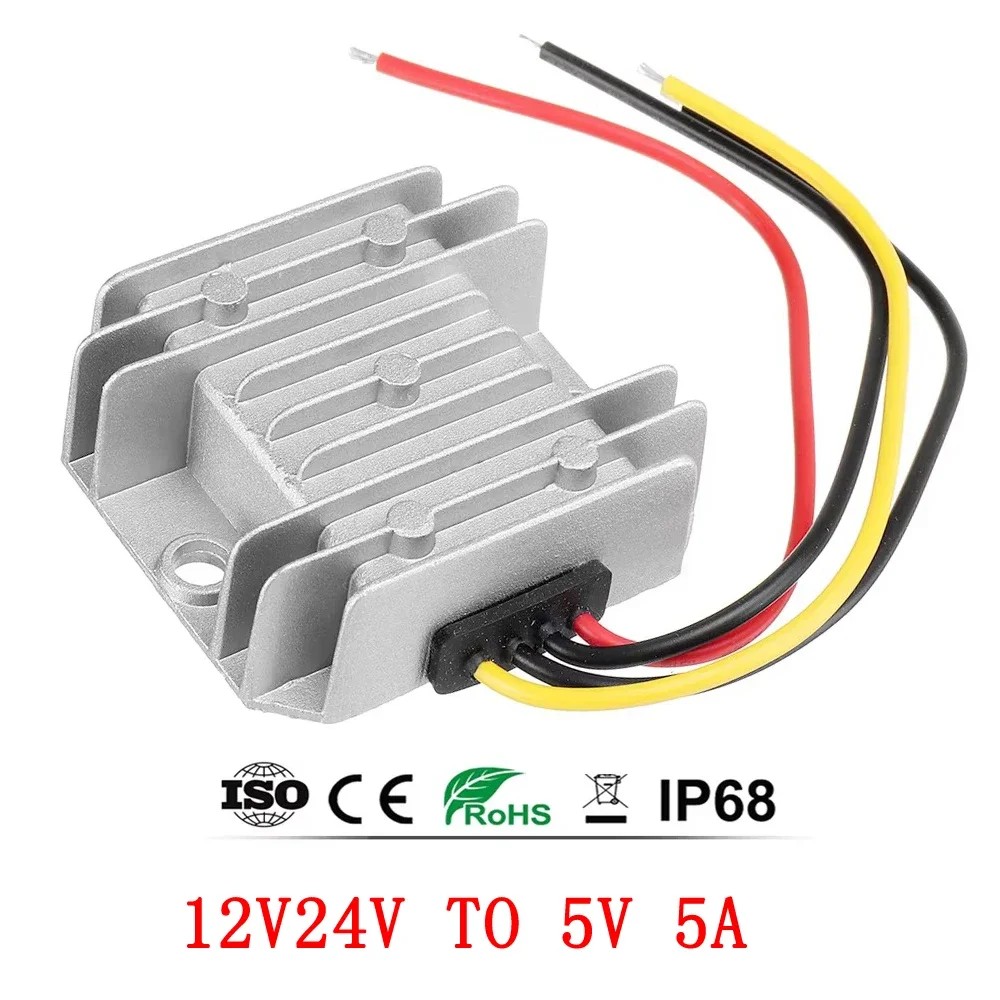 DC 12V 24V to DC 5V 5A Buck Step Down Voltage Power Converter 12V 24V to 5V 5 Amps Switching Power