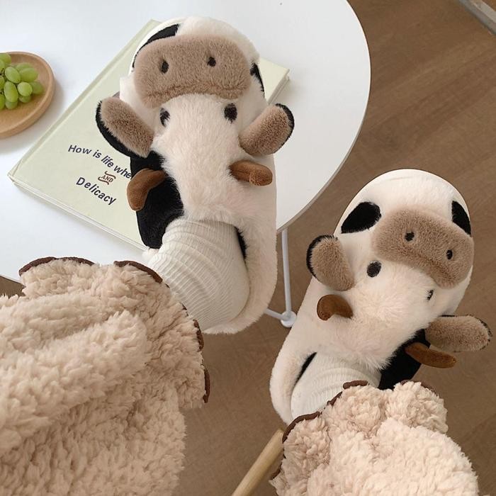 SANDAL BULU SAPI EMPUK TEBAL SANDAL RUMAH / SANDAL HANGAT / SANDAL KAMAR Karet