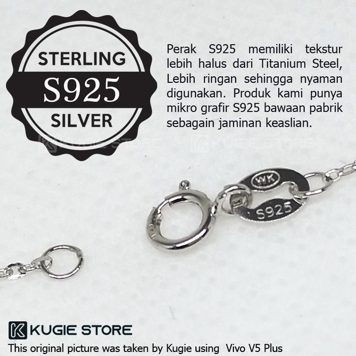 Outsy- Rantai Kalung Perak S925 Cross Chain Rantai Kalung Wanita Rantai Perak