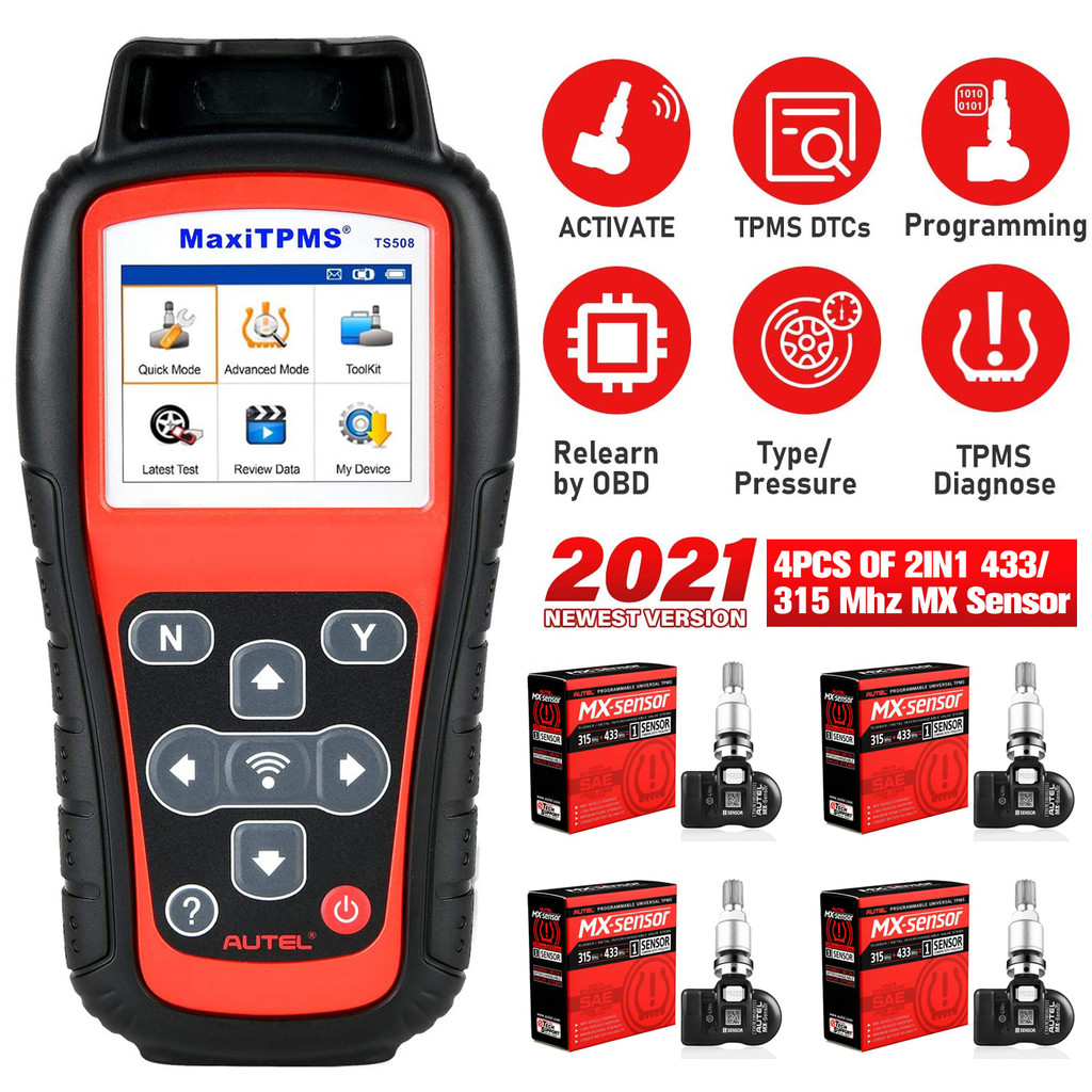 Autel MaxiTPMS 4pieces MX Sensors with TS508 TPMS Tool TPMS