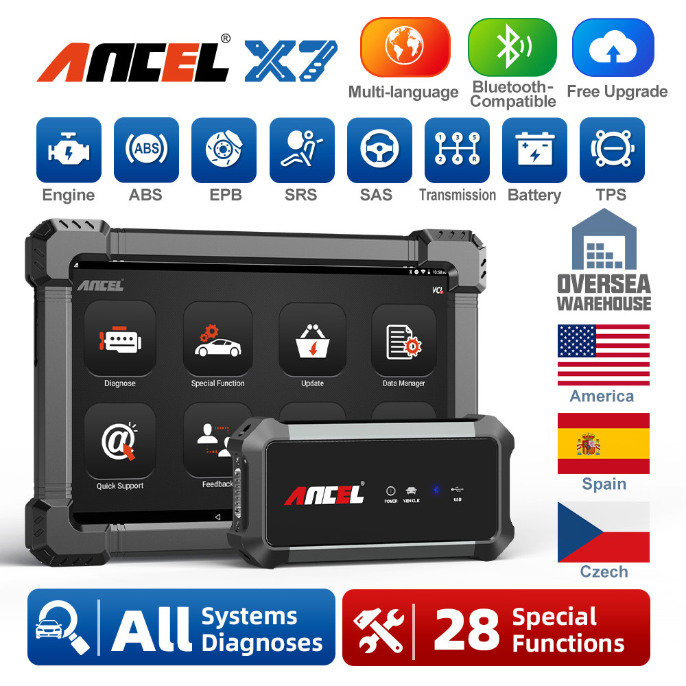 ANCEL X7 Professional OBD2 Scanner Full System Engine Check OBD 2 Car