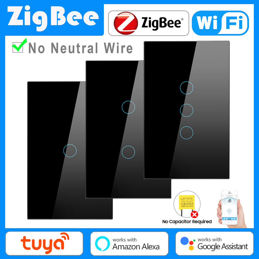 Zigbee Smart Switch Tuya Smart Life LED Light WiFi Touch Switcher