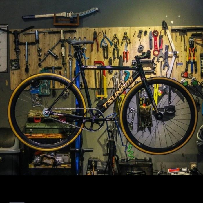 Fullbike tsunami snm100 fixie fixed gear paket siap gowes