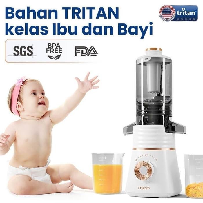 Mecoo Aesthetic Slow Juicer Extra Big Mouth Meco Mecco Juicer Buah Juice Blender Buah