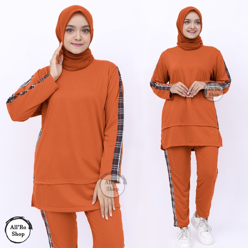 Setelan Senam Olahraga 1Set Baju Clana Setelan Baju Olahraga Ibuibu Stelan Senam Olah Raga Bahan Pre