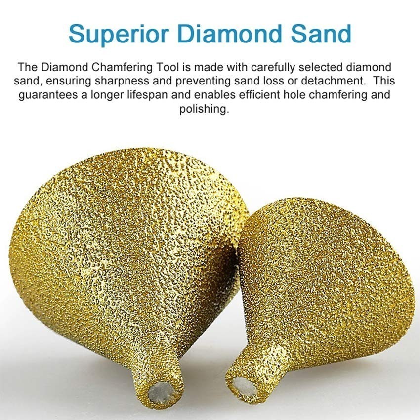 Mata CNC Router Diamond Chamfer Profil Batu Granit Marmer Nisan Kaca / Mata Profil Keramik Granit