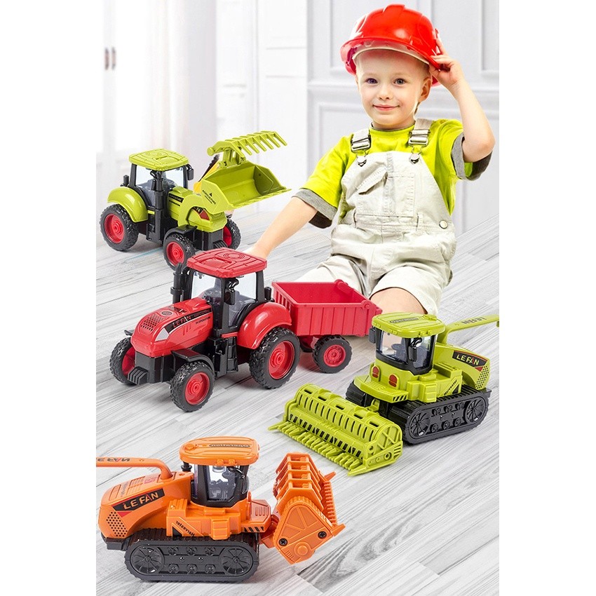 Diecast Tractor Harvester Farm Vehicle Car Model Kids Toy Xmas Gift Birthday - Miniature Diecast