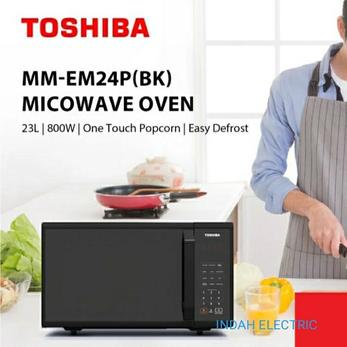 Microwave Toshiba MMEM24P(BK) DIGITAL 23L Low Watt 800w