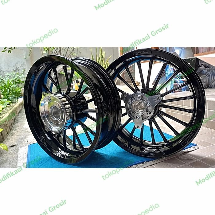 Velg Racing Tapak Lebar Power Andong Nmax 155 P20 100% Ori - Black