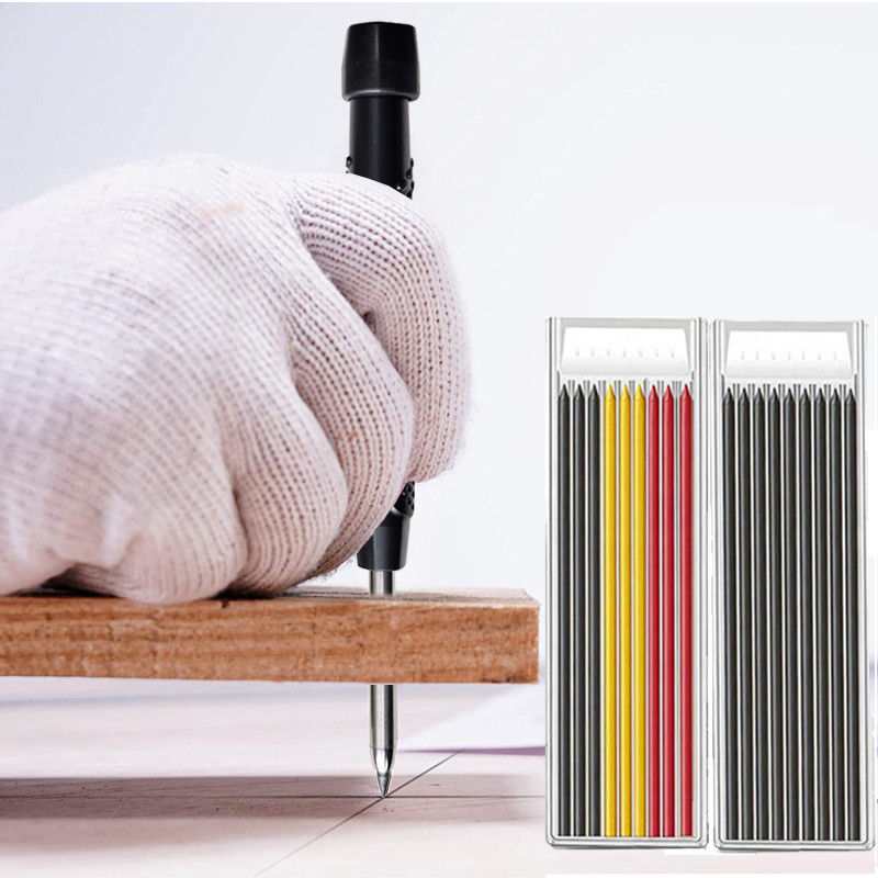 

3Boxes Length 12Cm Woodworking Mechanical Pencil Lead 2.8Mm Black/Red/Yellow Carpenter Pencil Lead