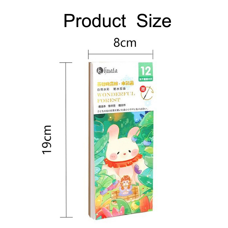 

12/20 Sheets Portable Coloring Book Children Watercolor Painting Book Kids Gouache Graffiti Picture