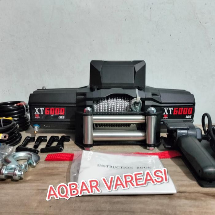 winch offroad 6000lbz 3ton bleack horss tali derek mobil jemmy jeep