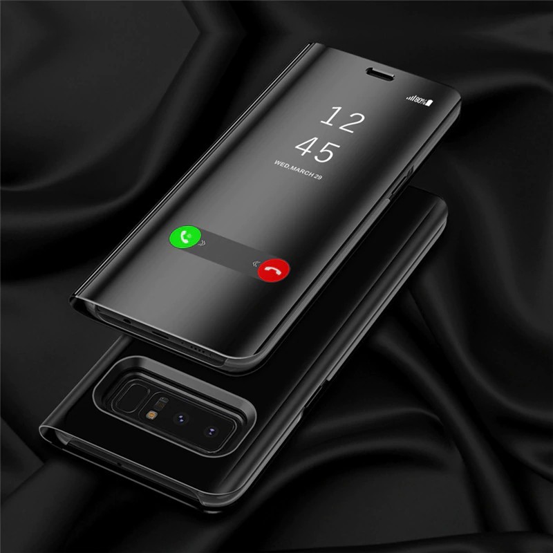 [ CUCI GUDANG ] Case Hp Samsung Galaxy Note 8 Flip Cover Clear view Standing