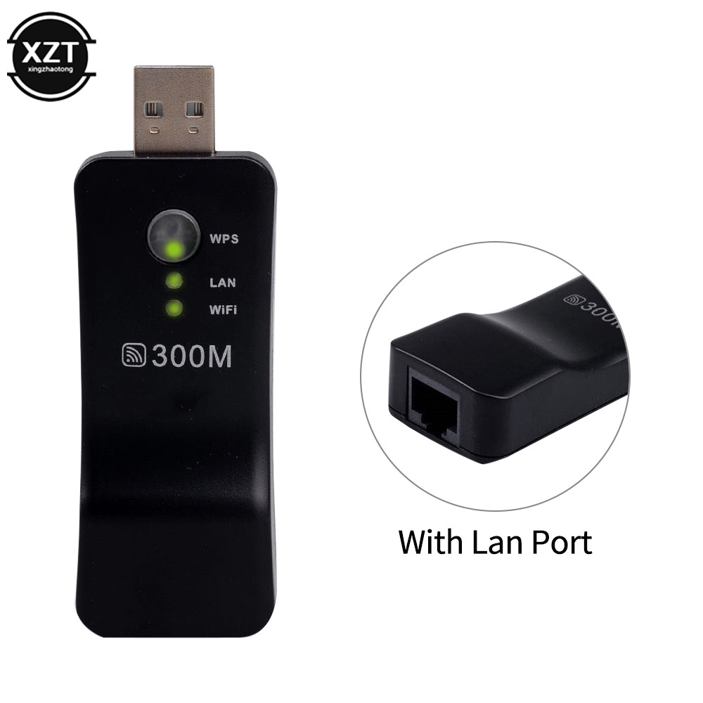 NEWEST 300Mpbs USB Wireless WiFi Smart TV Network Adapter Universal HDTV RJ45 Lan Port  AP WPS for  