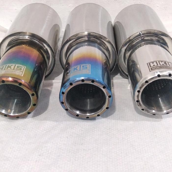 Yukngegas Knalpot Mobil Stainless Hks Gronel Suara Bass Kalem Adem Untuk Mobil Bensin&Solar