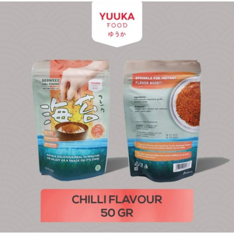 

YUUKA FOOD Seaweed Flakes 50gr Abon Rumput Laut Non MSG Snack Sehat MPASI Bayi