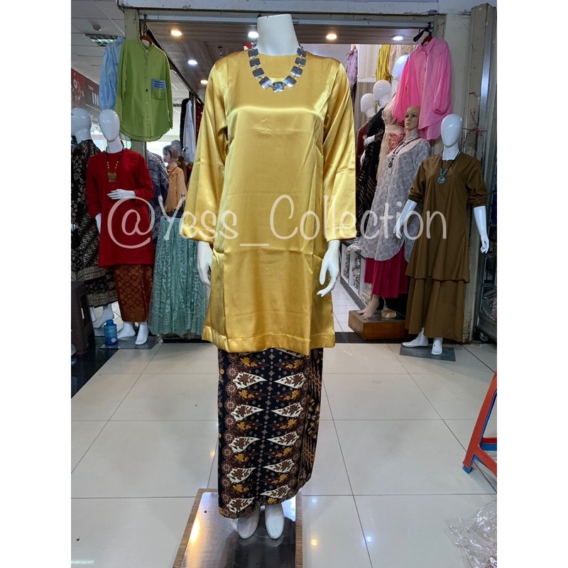 Promo Baju Basiba Silk Sutra - Baju Kurung Melayu - Tunik / Atasan Basiba Silk Sutra