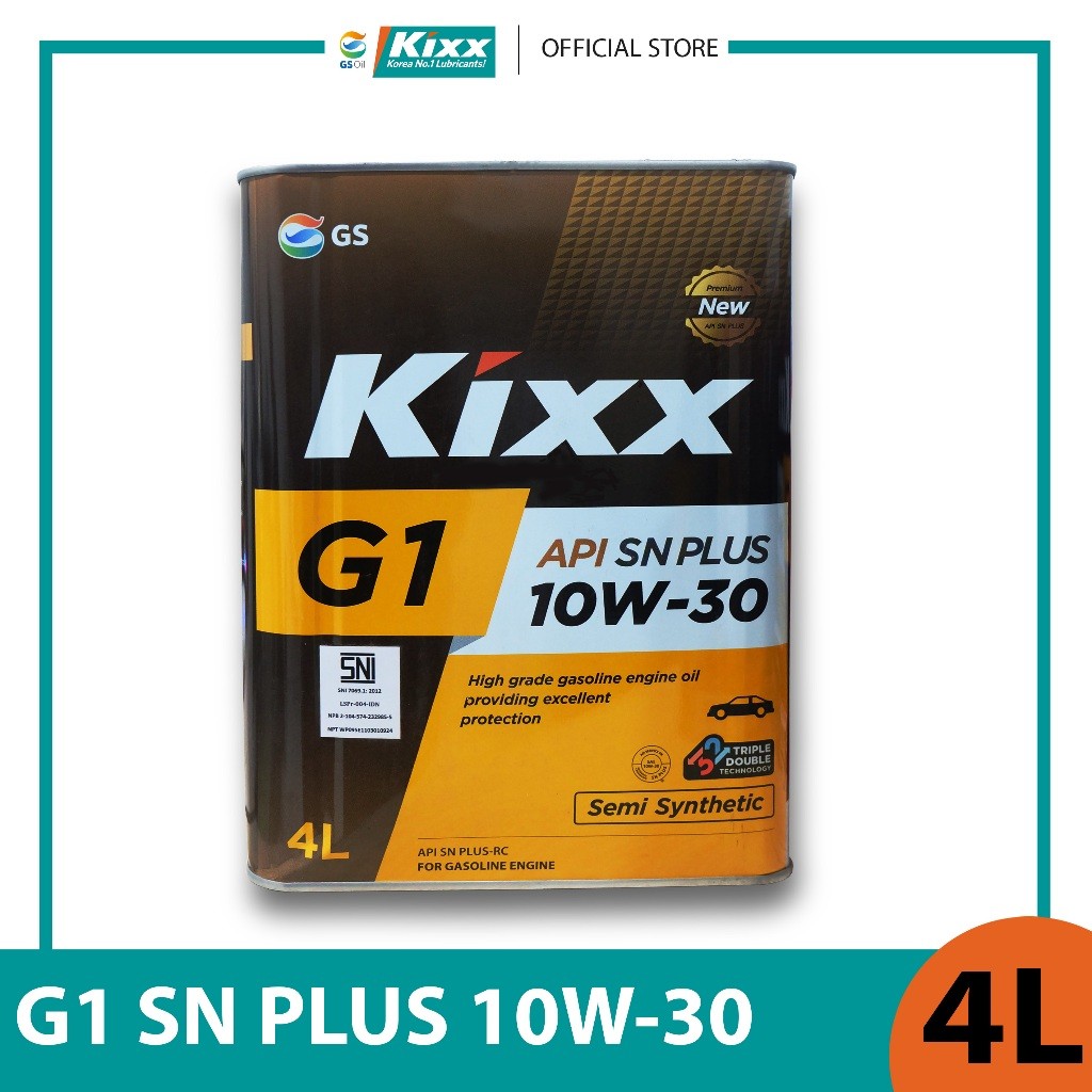 KIXX - Oli Mobil Semi Synthetic G1 SN PLUS 10W-30 4 Liter