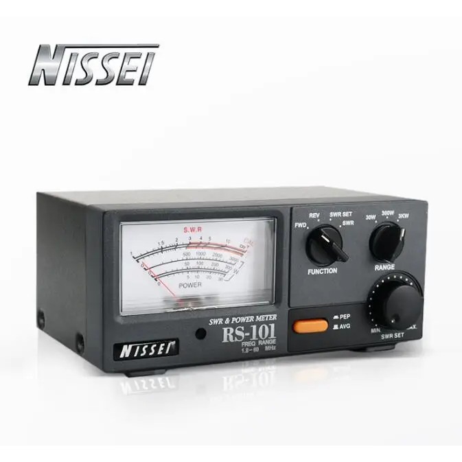Original NISSEI RS-101 1.8-60Mhz 3KW SWR POWER Meter Led Backlight For HF Shortwave Radio