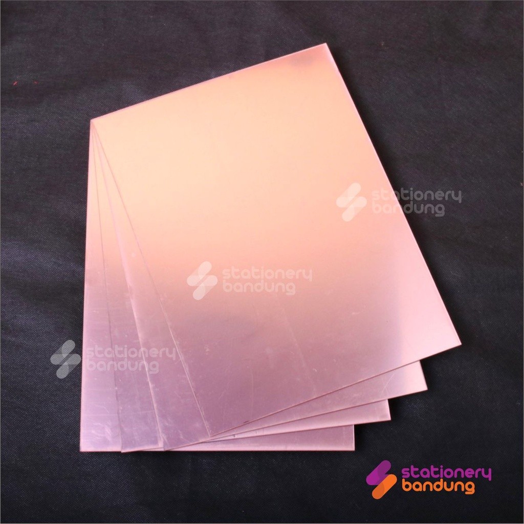 

[READY] Akrilik Acrylic Rose Gold Mirror Kaca Lembaran Tebal 2mm Ukuran A4 A3