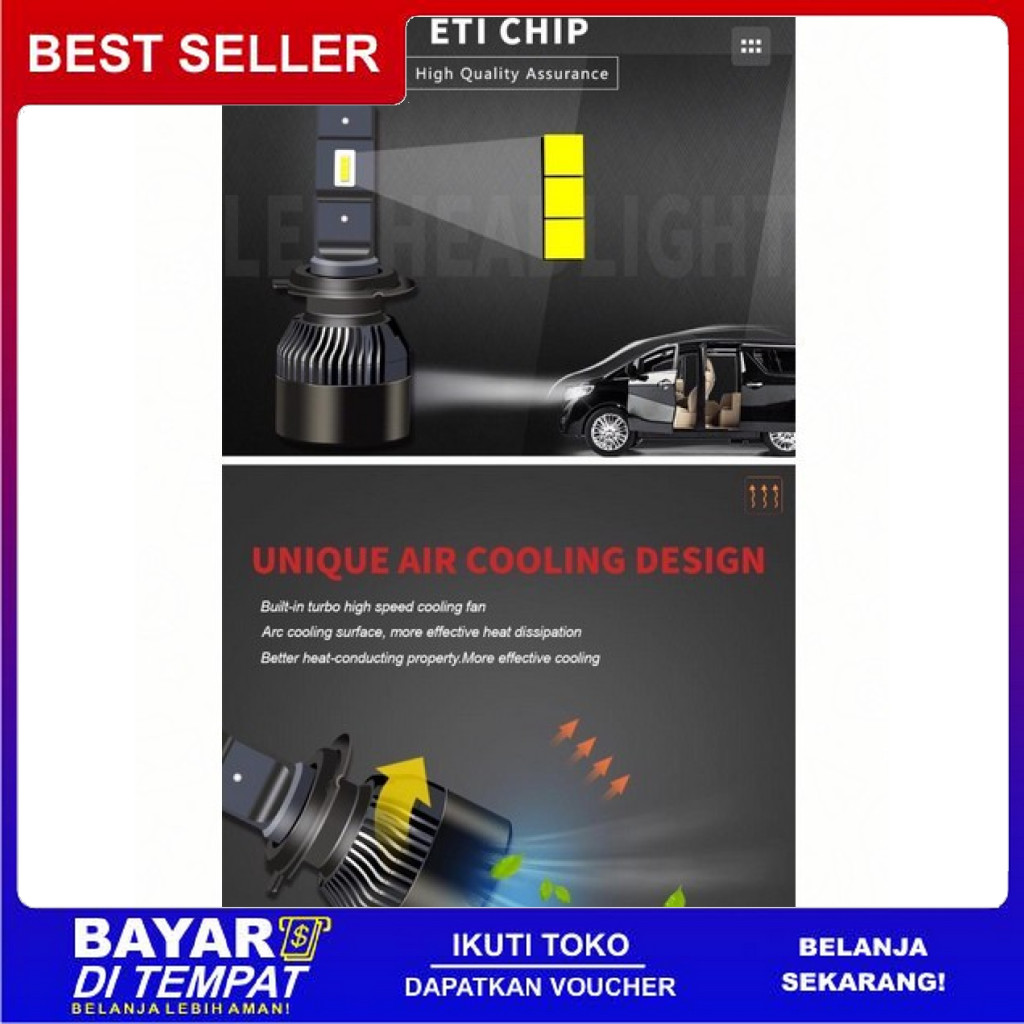 FREE ONGKIR LAMPU LED MOBIL HB4 HB3 9005 9006 SUPER FOCUS 70W EXTREME BRIGHT PNP BISA COD