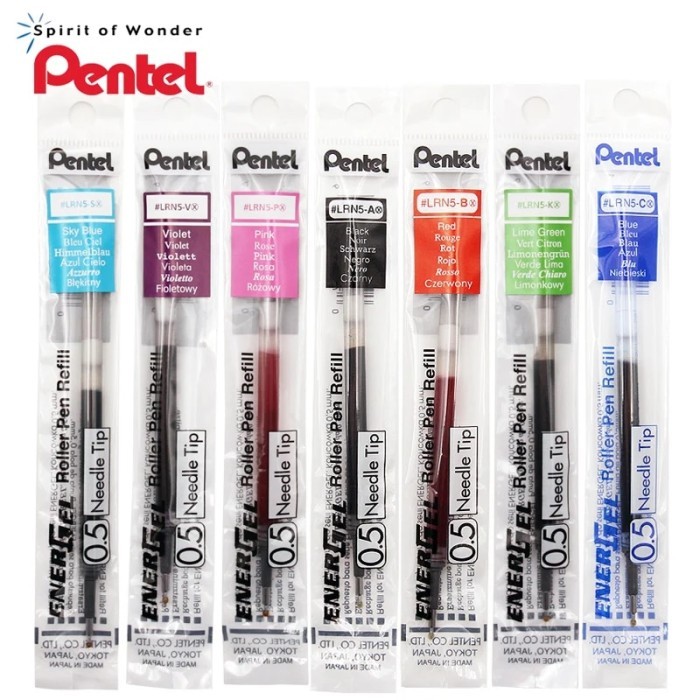 9pcs Pentel Gel Pen Refill LRN5 Exam Refill for BLN75/BLN2005/BLN105