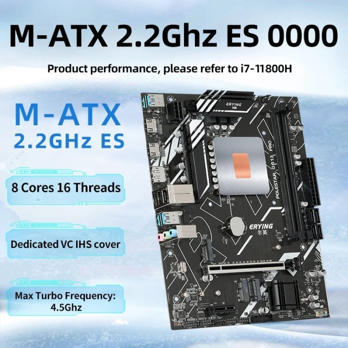 ERYING Gaming PC Desktops Motherboard with Onboard 11th Core CPU 0000
