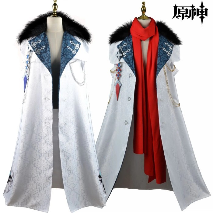 Fatui Cloak Cosplay Captain Capitano Game Genshin Impact Fatui