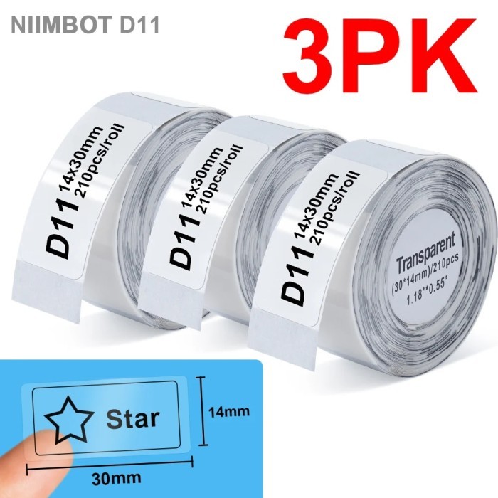 3PK Niimbot D11 D110 Label Paper for Niimbot D11 D110 Label Maker