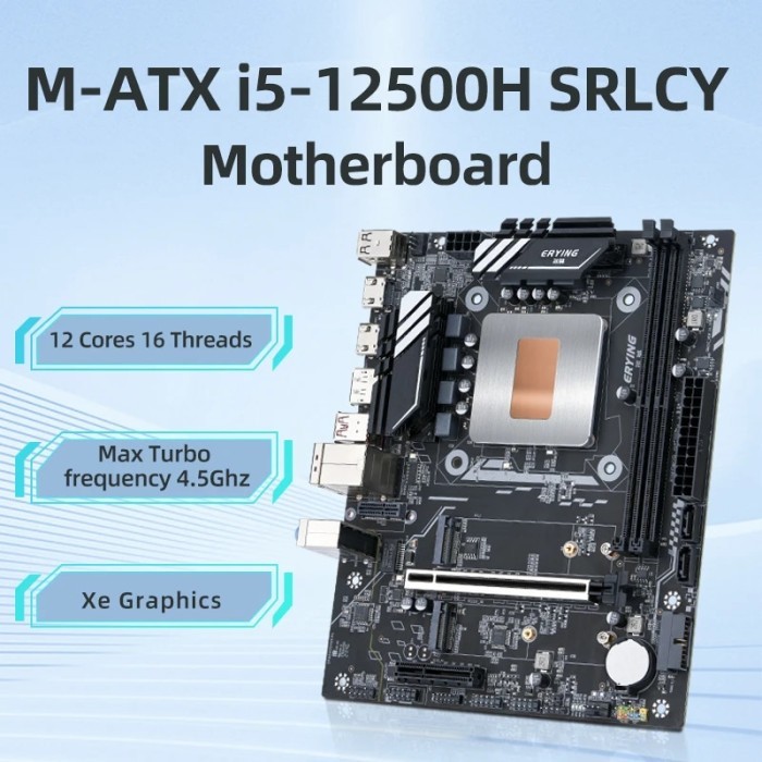 ERYING DIY Desktops Motherboard Set with Onboard CPU Core Interpose