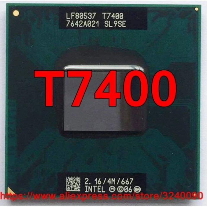 Original lntel Core 2 Duo T7400 CPU Socket 479 (4M Cache/2.16GHz/667