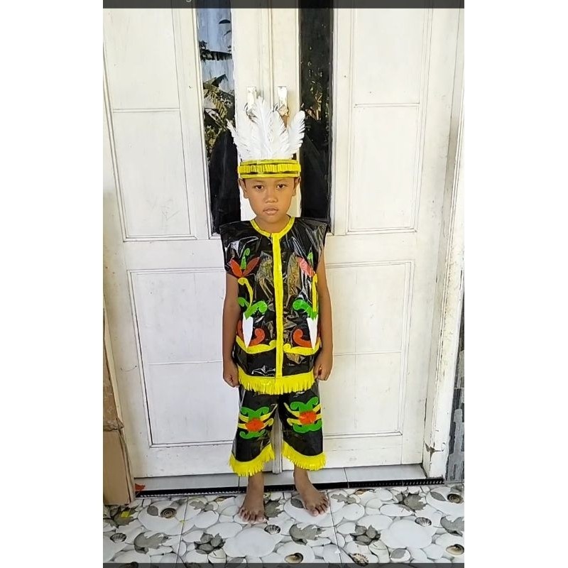 baju daur ulang adat anak laki laki kelas TK sampai SD kelas 2