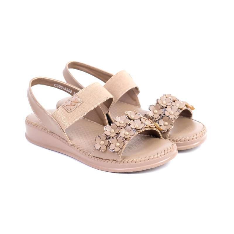 Sepatu Sandal Wanita Flats AUSTIN Chandelle - Khaky *