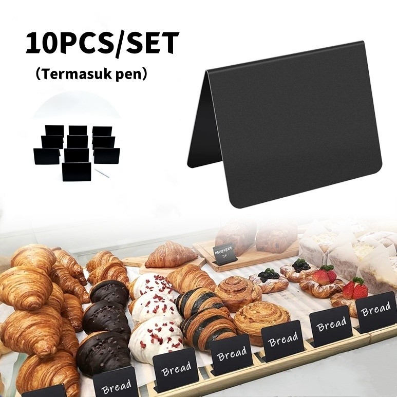 

10PCS/SET Letter Board Papan Mini Chalkboard Papan Tulis Menu Kecil Stand Papan Tulis Mini Papan Reserved Papan Reminder（Termasuk pen）