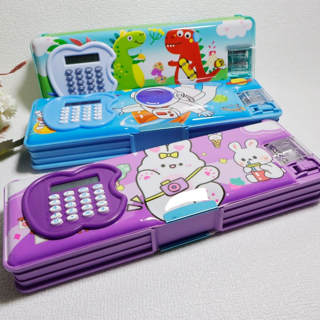 

Kotak Pensil Kalkulator Tempat Pensil 3 in 1 Multifungsi Model Terbaru Dengan Serutan dan Kalkulator
