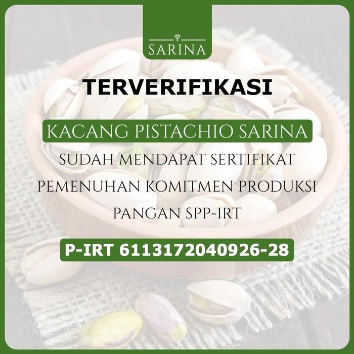 

Kacang Pistachio Asin Panggang 1KG Terlaris