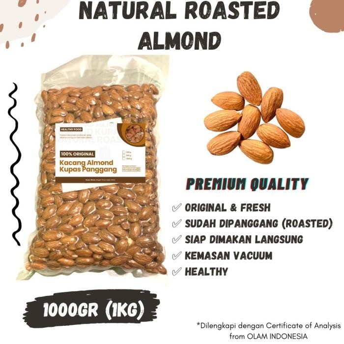 

KACANG ALMOND MATANG KUPAS 1kg Natural Roasted Almon Panggang nuts nu Terlaris