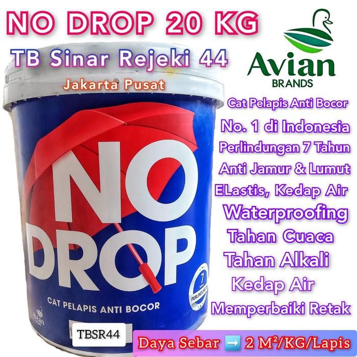Tuklex- No Drop Pail 20 KG Warna Abu Abu / Putih Cat Pelapis Anti Bocor NoDrop