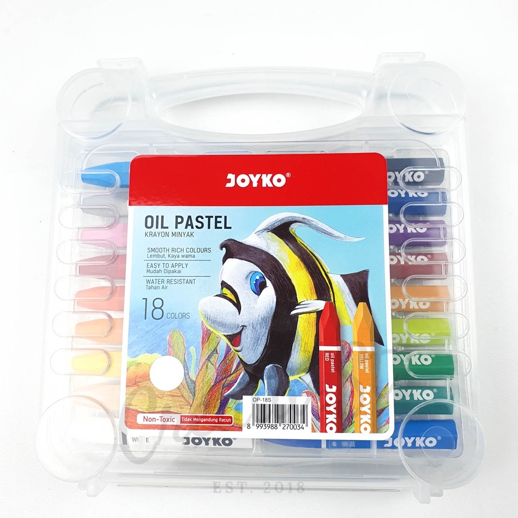 

[READY] JOYKO Crayon Oil Pastel 18 Warna Case