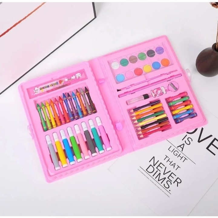 

[READY] Promo Crayon Full Set 68Pcs/Set Alat Melukis Menggambar Anak Lengkap