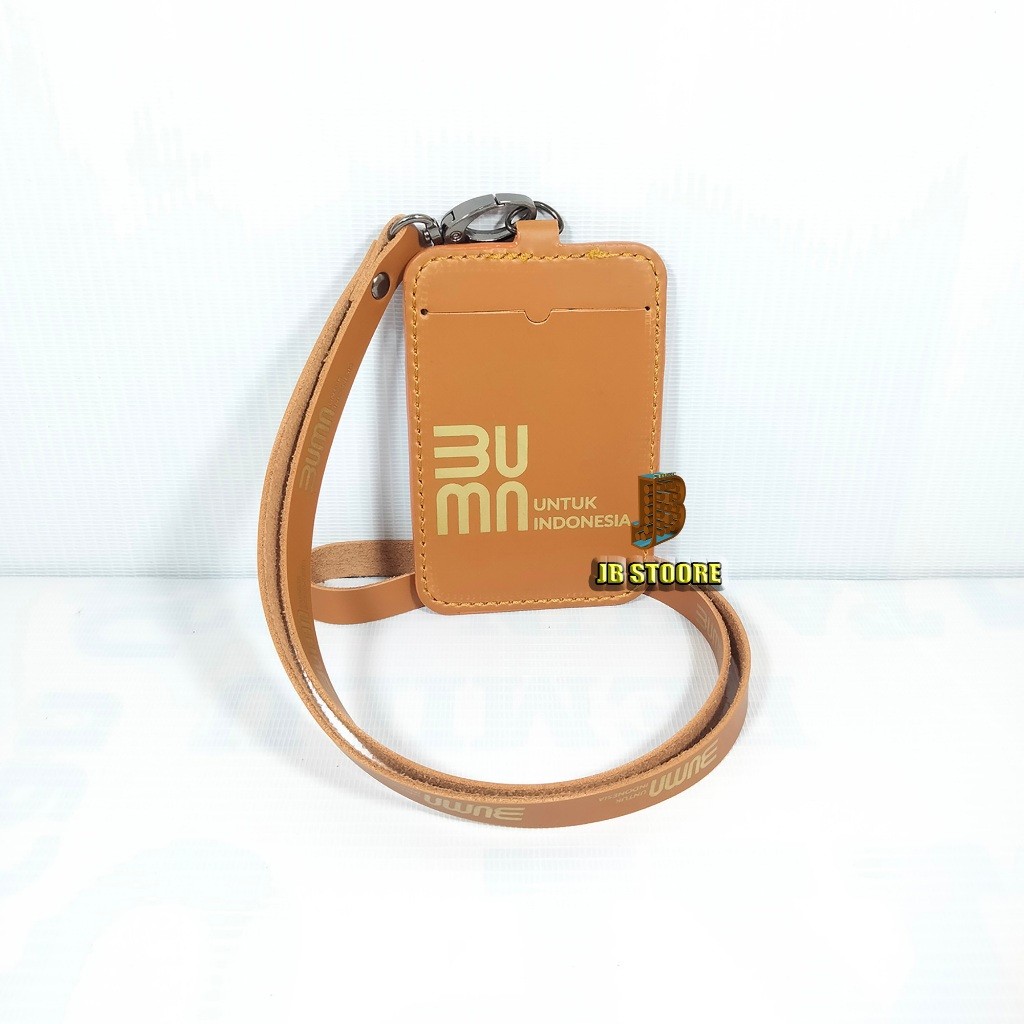 

JH8 Tempat Id Card BUMN 1K Kulit / Id Card Holder Bumn Indonesia Gantung / name tag bumn tali kulit